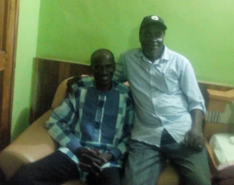 Pic: #JonesAbiri (left) and Alagoa Morris after Abiri's release on Aug 15 in Nigeria. 