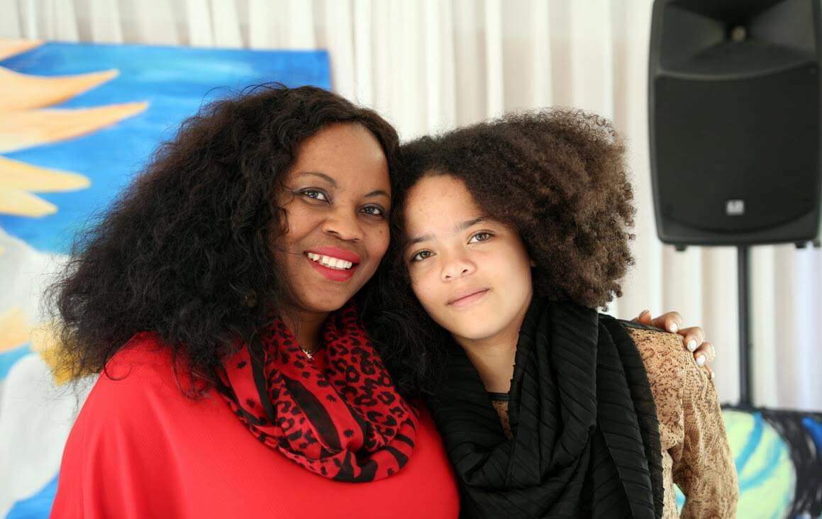 German painter, Shannen Chioma Mayrschofe with her Nigerian mother, Delia.