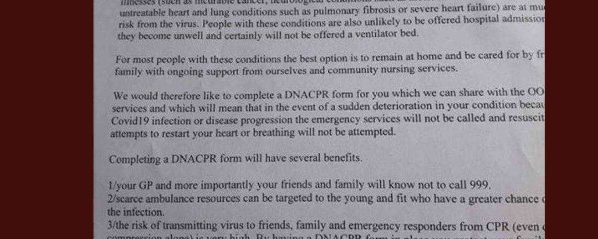 DNACPR letter