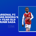 Arsenal FC signs Nigeria's 9-year-old Munir Sada. Arsenal FC signs 9-year-old Nigerian Munir Sada.