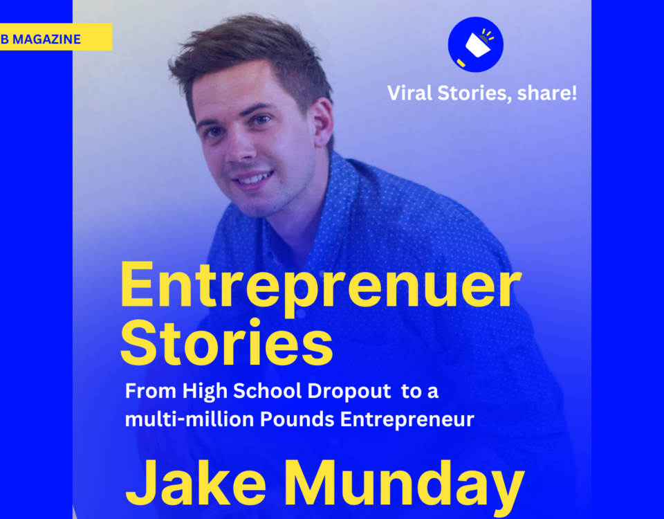Entrepreneur stories - Jake Munday High school drop out to milti-million pounds entrepreneur.