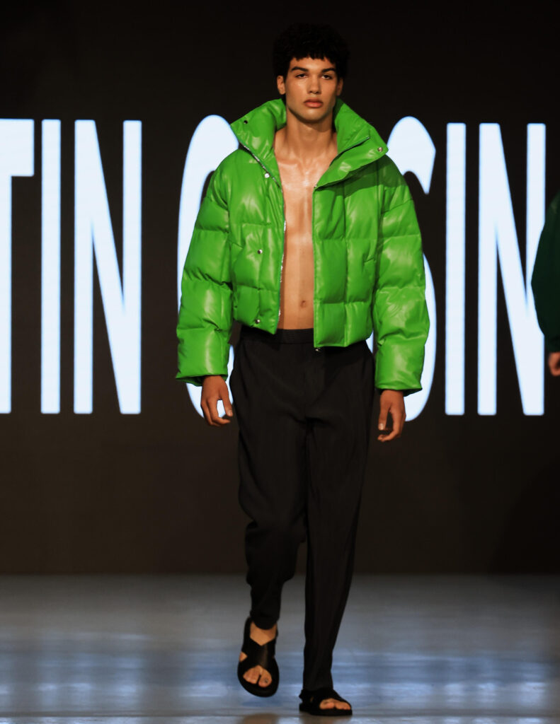 Justin Cassin showcases AW24 collection at  London Fashion Week. Photo credit:  Alla Bogdanovic / IG @allaphotoart 