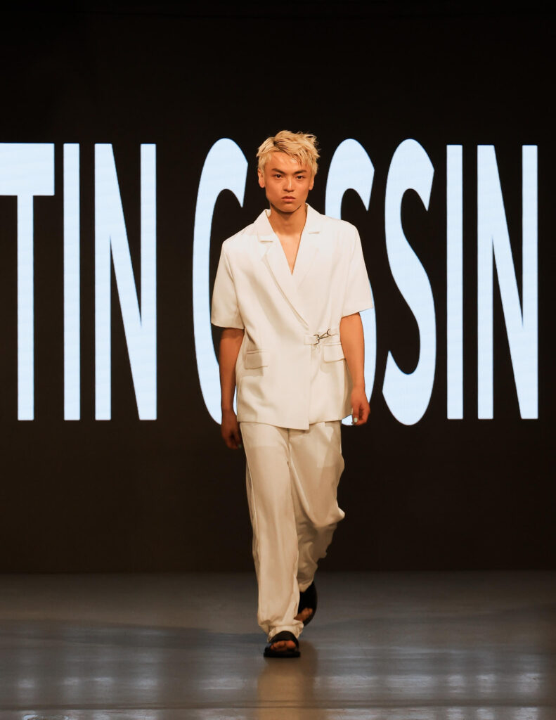 Justin Cassin showcases AW24 collection at  London Fashion Week. Photo credit:  Alla Bogdanovic / IG @allaphotoart 